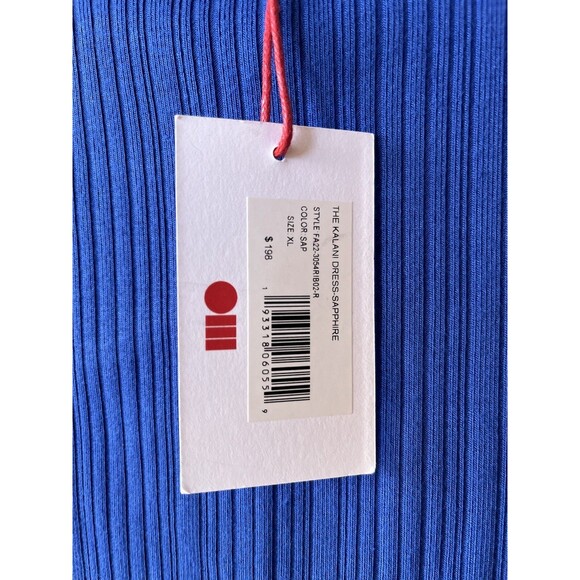 SOLID & STRIPED womens The Kalani Short Mini Dress size XL Sapphire Cutout $198 - Picture 7 of 8